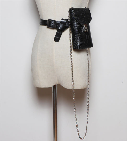 Bolso Cinturón de Cuero PU Versátil con Patrón Moderno - Image 14