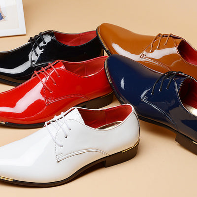 Zapatos de Cuero Ejecutivos Retro con Punta Afilada para Hombre - Image 10