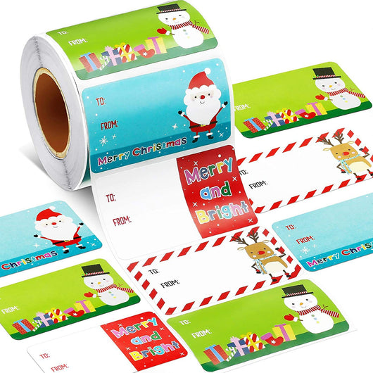 Rollo de Stickers Navideños - Serie Decoración y Regalos - Image 7