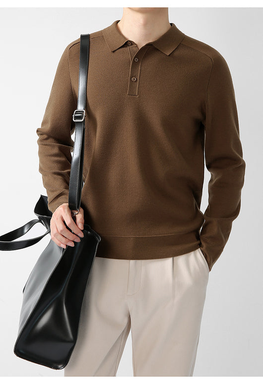 Suéter de Punto Casual en Lana de Cordero - Diseño Liso y Moderno - Image 15