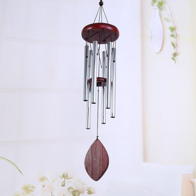 Carillón de Viento Decorativo de Madera Maciza con Tubos Metálicos - Image 27
