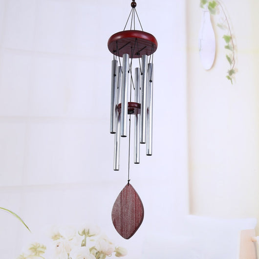 Carillón de Viento Decorativo de Madera Maciza con Tubos Metálicos - Image 27