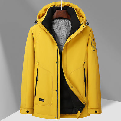 Chaqueta Impermeable con Capucha de Plumón de Pato Blanco - Image 7