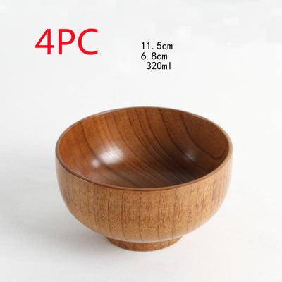 Cuenco de Madera de Azufaifa Estilo Japonés Natural - Image 17