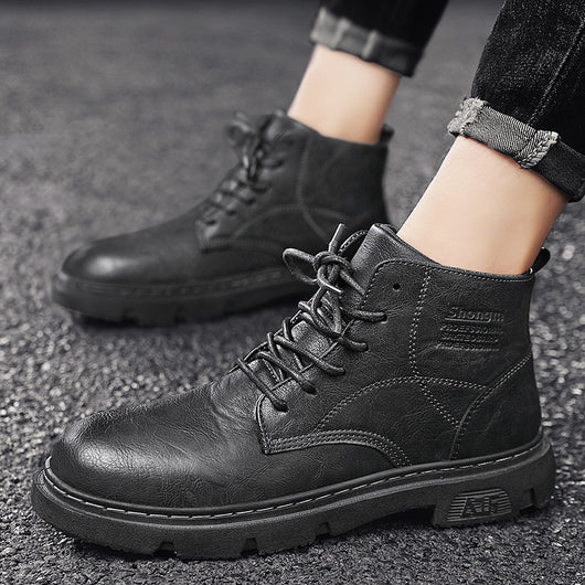 Botas Martin de Cuero de Cerdo para Hombre - Caña Alta Elegante - Image 2