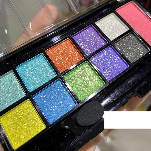 Paleta de Sombras Multicolor Azul Verde Púrpura Amarillo - Image 10
