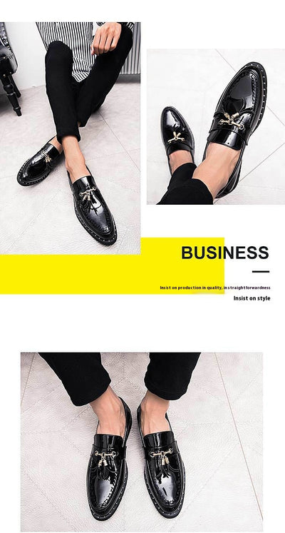 Zapatos de Cuero Casual con Punta Afilada - Diseño Moderno Liso - Image 7