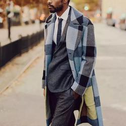 Chaqueta Casual de Cuadros con Solapa Suelta para Hombre - Image 7