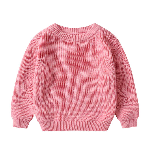 Suéter Tejido Infantil Estilo Coreano Color Liso - Abrigo Calidez - Image 3