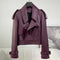 Chaqueta de Cuero Oveja Suelta para Mujer - Estilo Oversized