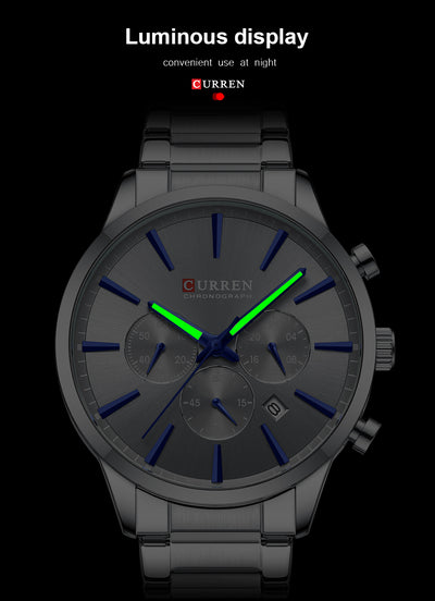 Reloj de Negocios Impermeable para Hombre con Calendario de Seis Manecillas - Image 14