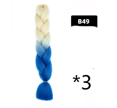 Peluca Trenzada Degradada Fibra Química Alta Temperatura - Image 33