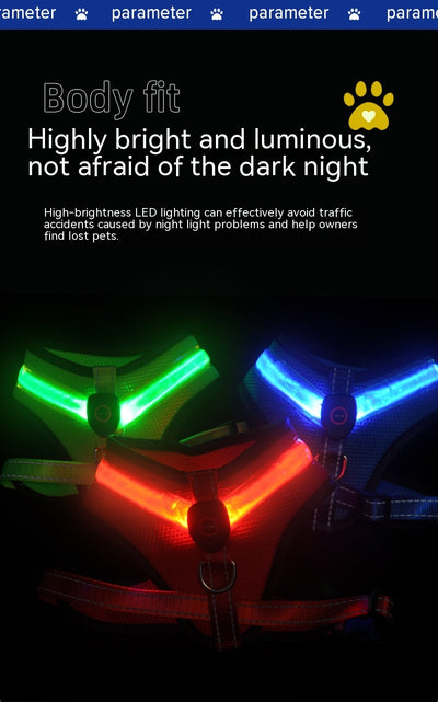 Arnés LED Recargable para Perros con Reflectante de Seguridad - Image 11