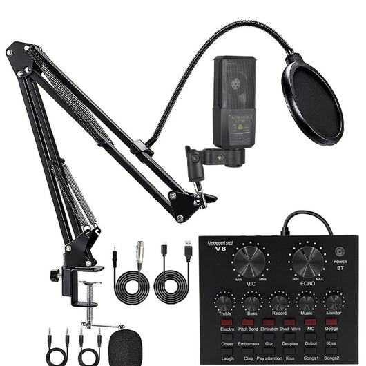 Kit Profesional de Micrófono Condensador con Tarjeta de Sonido - Image 7