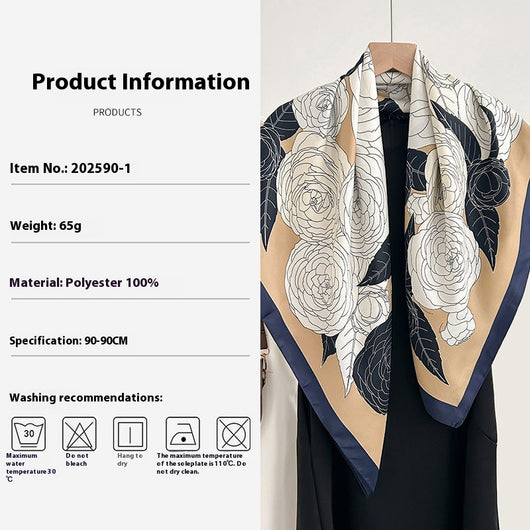 Pañuelo Floral Coreano Premium con Estampado Artesanal - Image 14