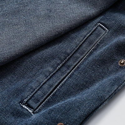 Chaqueta Denim Retro Lavada con Estilo Japonés - Image 9
