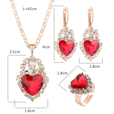 Collar Colgante de Cristal Amor Incrustado - Image 32