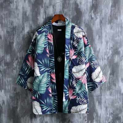 Kimono Estampado Holgado de Manga Tres Cuartos Unisex - Image 9