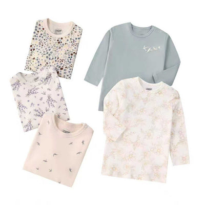 Pack de 5 Camisetas Infantiles Manga Larga Estampado Otoño Multicolor - Image 56