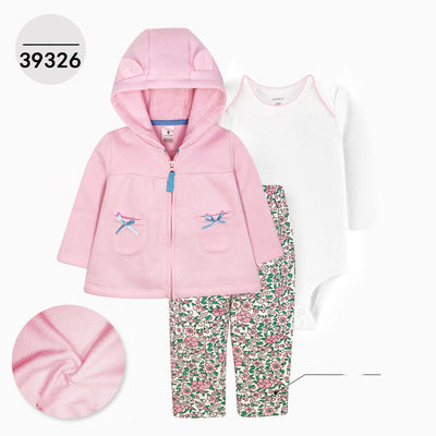 Chaqueta de Cuero con Capucha Manga Larga Tres Piezas para Niños - Image 37