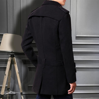 Abrigo Largo Slim Fit Estilo Coreano para Hombre - Image 4