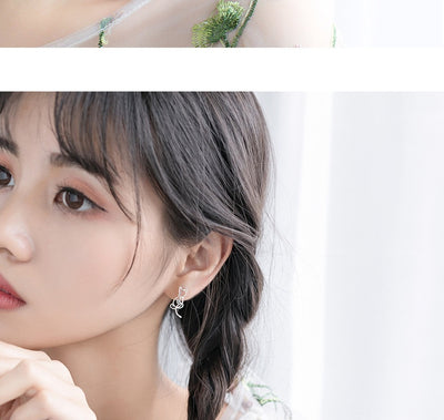 Aretes de Gato Minimalista en Aleación - Diseño Adorable para Mujer - Image 9