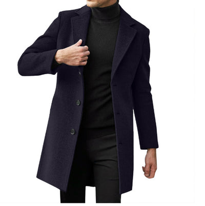 Abrigo de Lana para Hombre Manga Larga Otoño Invierno - Image 6