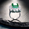 Anillo de Esmeralda en Plata Esterlina Frosty