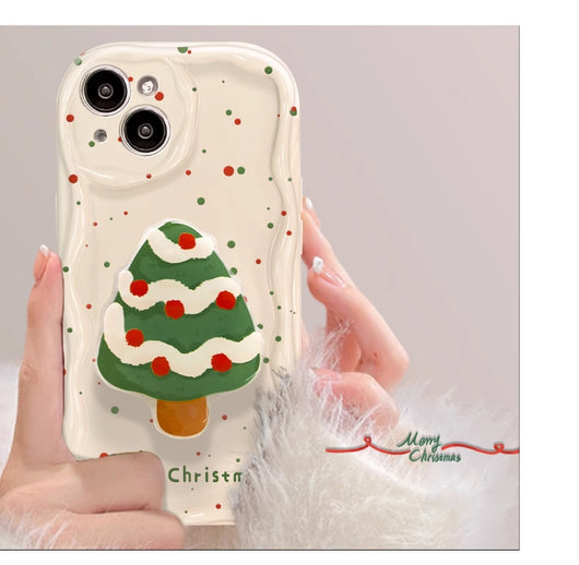Funda para Teléfono con Soporte y Diseño Navideño de Puntos Coloridos - Image 9