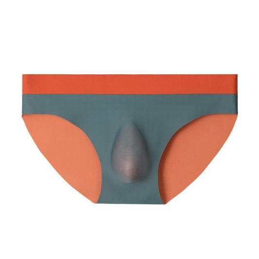 Shorts Deportivos Seamless de Seda de Hielo con Combinación de Colores para Hombre - Image 2
