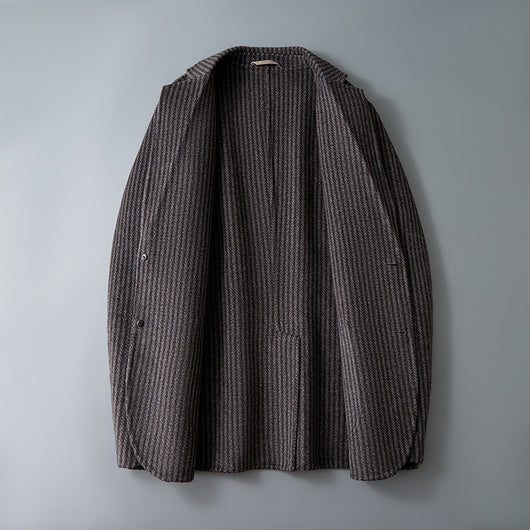 Blazer Reversible de Lana a Rayas para Hombre - Image 4
