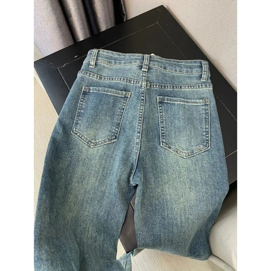 Pantalones Skinny Retro Azul para Mujer - Image 8