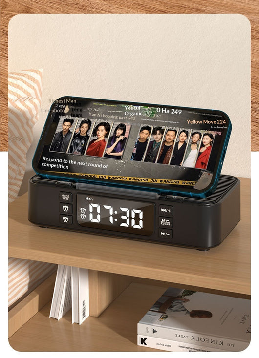 Lámpara Nocturna Inteligente con Carga Inalámbrica y Parlantes Bluetooth Duales - Image 16
