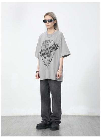 Playera Pareja Estampado Mitad Tierra con Letras - Image 7