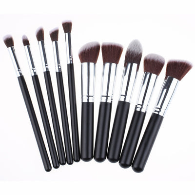 Set de Brochas de Maquillaje Portátil con Mango de Madera - Image 10