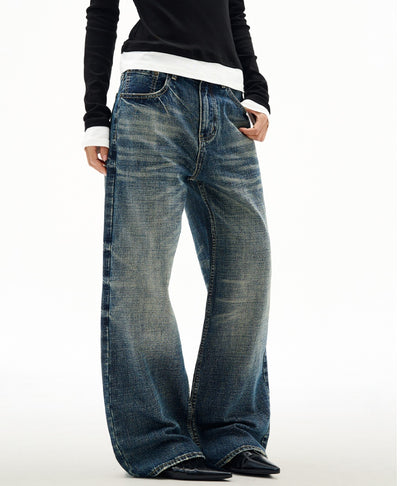 Pantalones Jeans Rectos Anchos para Hombre - Primavera y Otoño - Image 8