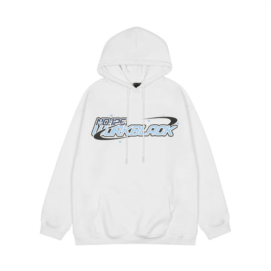 Sudadera Hoodie Holgada con Letras de Dibujos Animados para Hombre - Image 3