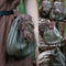 Bolsa Medieval de Cuero Sintético con Patrón de Hojas