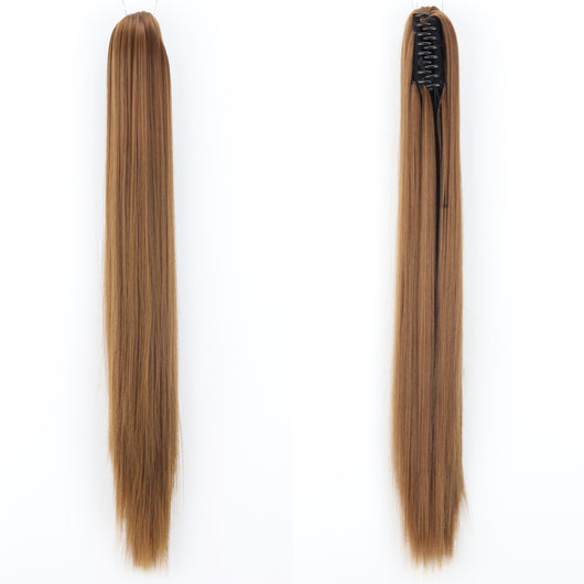 Peluca de Fibra Sintética con Clip Tipo Garra - Cabello Liso y Voluminoso - Image 10