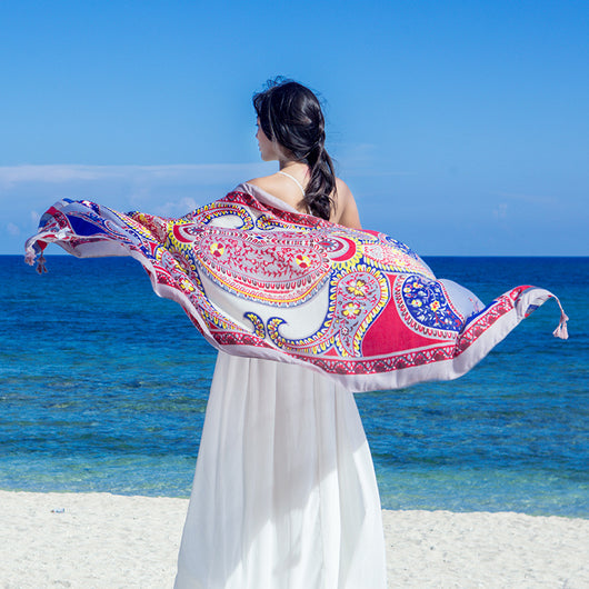 Bufanda Étnica Larga Estilo Coreano para Verano y Otoño - Image 11