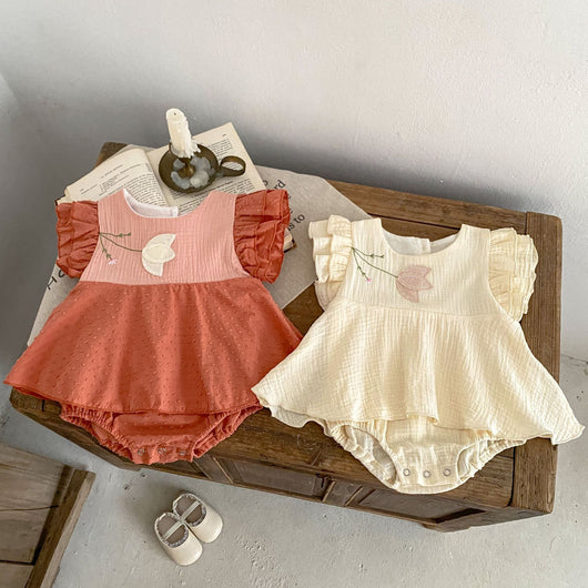 Vestido Princesa Niña Verano con Bordado Coreano - Enterizo Elegante - Image 23