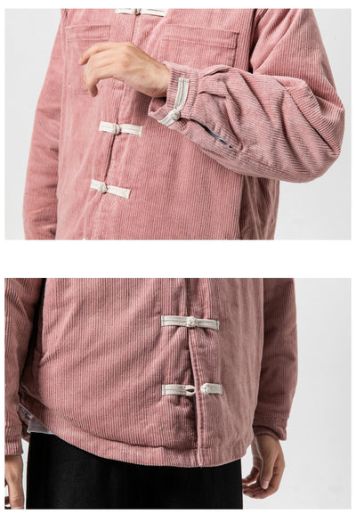 Chaqueta de Algodón Retro Estilo Chino con Cuello Mao para Hombre - Image 9