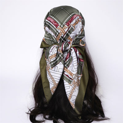 Chal Hijab Protector Solar con Bloques de Color Floral - Image 31