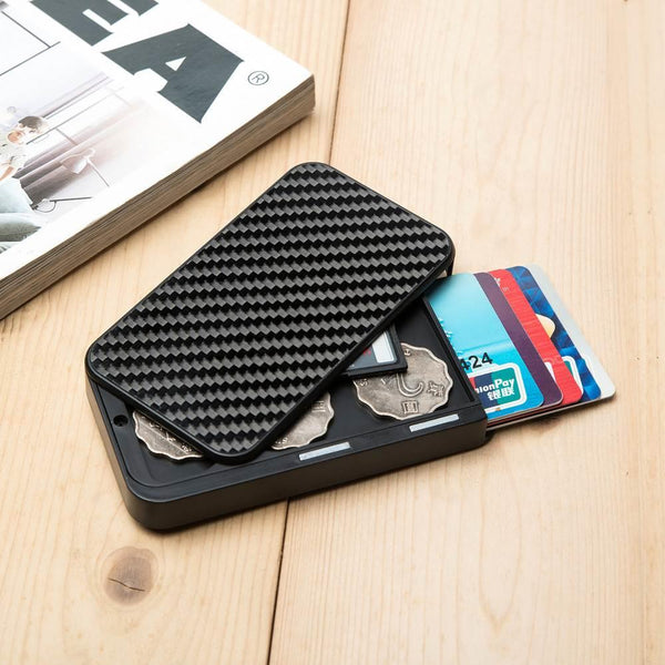 Estuche Profesional de Fibra de Carbono para Tarjetas de Negocio
