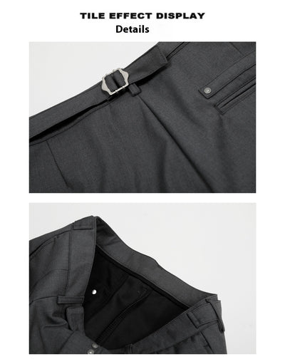 Pantalón Casual Holgado con Pliegues Dobles y Remaches - Image 13