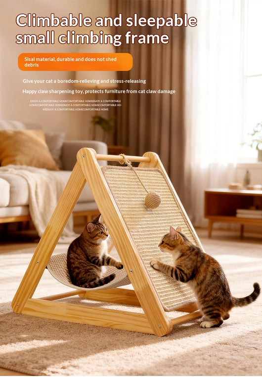 Árbol para Gatos de Madera Maciza Resistente y Fácil de Limpiar - Image 14