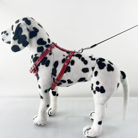 Arnés de Cuero con Tachuelas para Perros Pequeños - Chaleco Protector Negro - Image 3