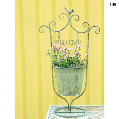Canasta de Flores de Hierro para Jardín y Patio - Image 2