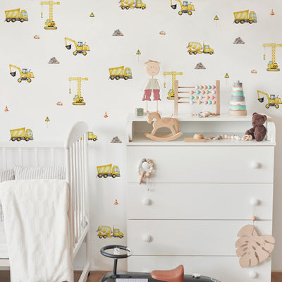 Stickers Adhesivos Decorativos Excavadora Infantil para Dormitorio Infantil - Image 4