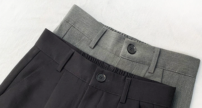 Pantalón Sastre Cintura Alta Pierna Recta Ancha para Mujer - Image 14